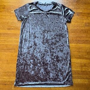 NWOT Acting Pro Brown Crushed Velvet Mini Dress L